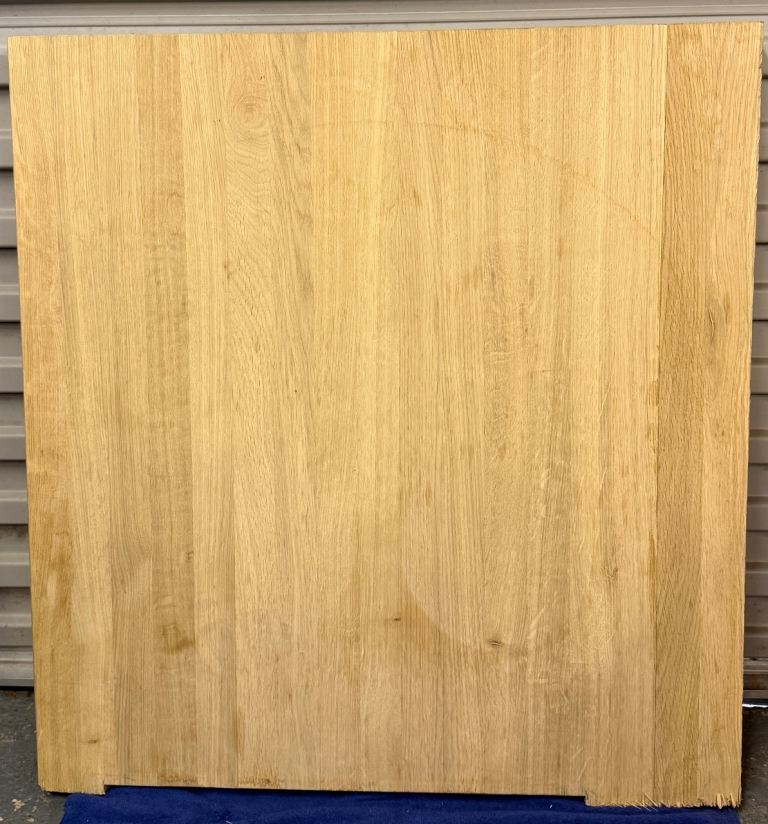Block light oak wood worktop offcut 40mm thick (useable size 76x53cm)