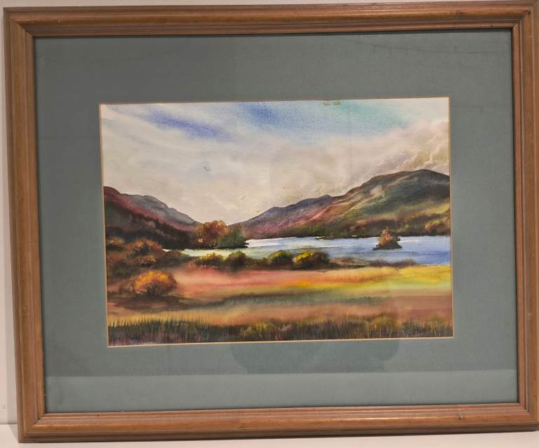 Original Watercolour Painting by Elizabeth Johnstone Loch Voil Balquhidder Trossachs