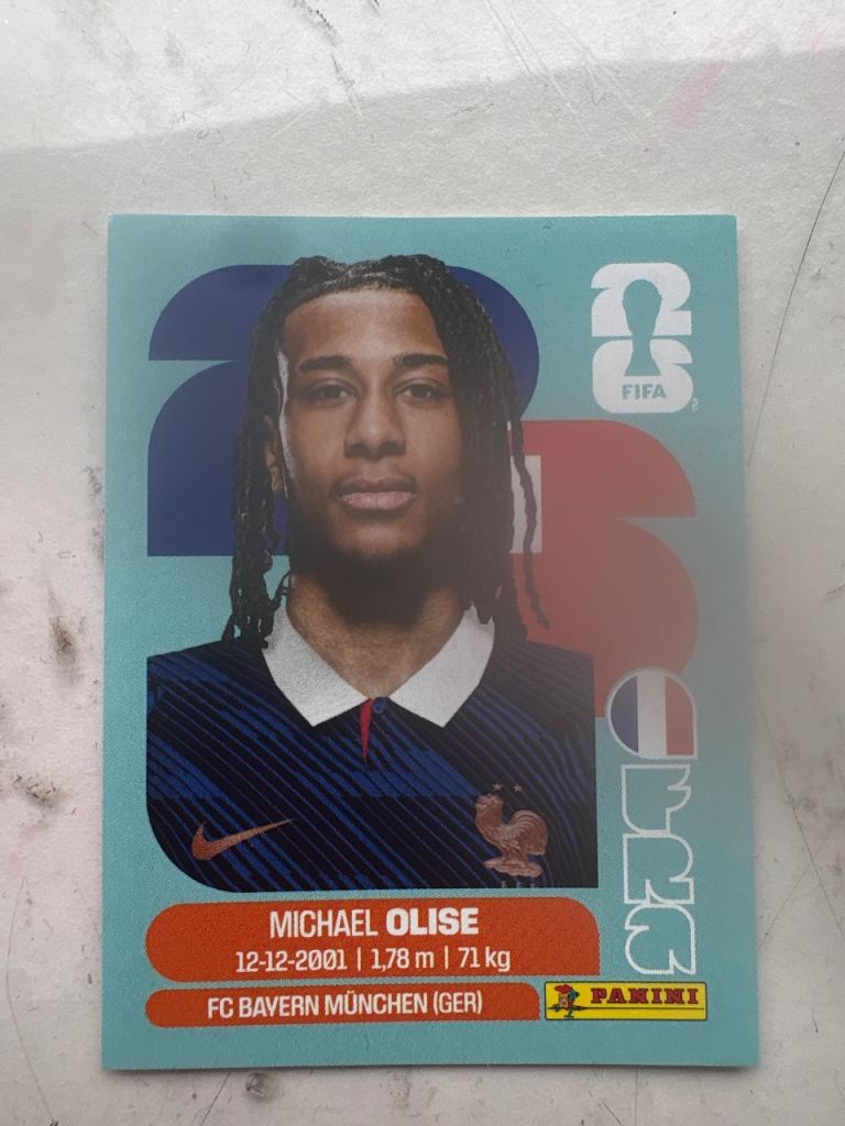 OLISE PANINI STICKER PRICE NEGOTIABLE
