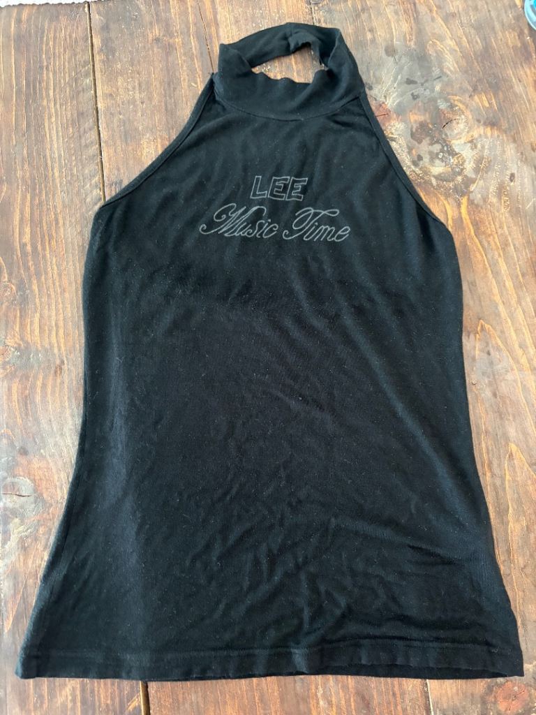 Lee “Music Time” Halter Neck Top – Size L – Black
