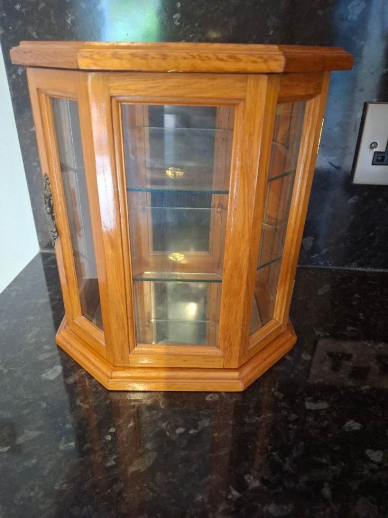 Small Mirrored Glass Display Cabinet 