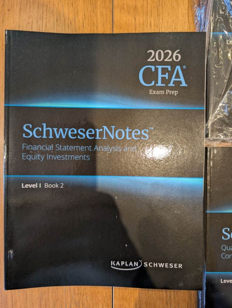 CFA Level I 2026 Kaplan Schweser study books, brand new.
