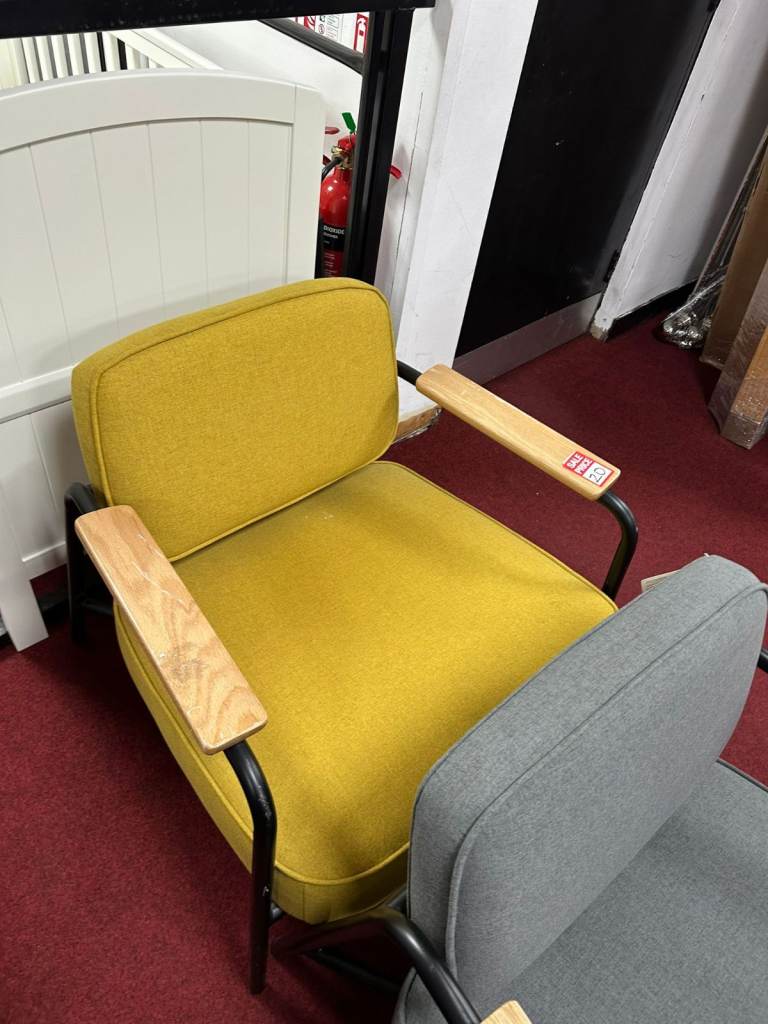Jesper Fabric Accent Chair - Yellow