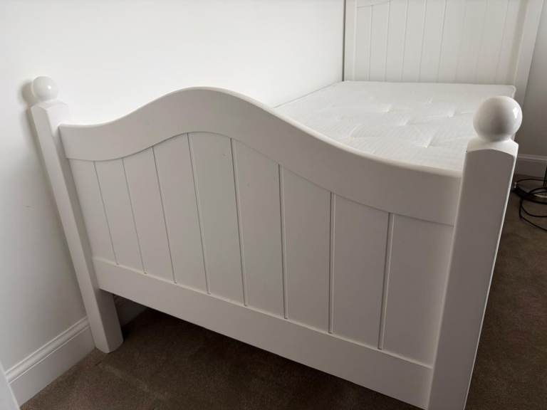 Single white bed
