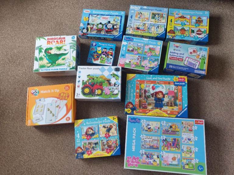 Selection of Kids Floor Puzzles and Games