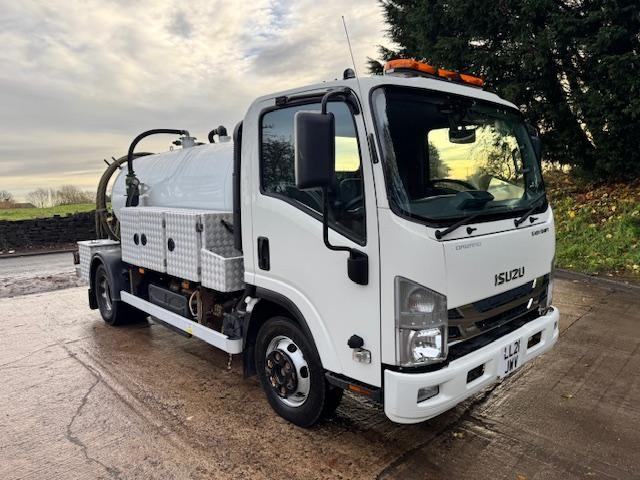 2021 ISUZU N75.190 EURO 6 G K &N services 3600ltr vacuum tanker, twin wash down