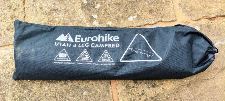 Eurohike Utah 4 Leg Campbed – Black, Good Condition