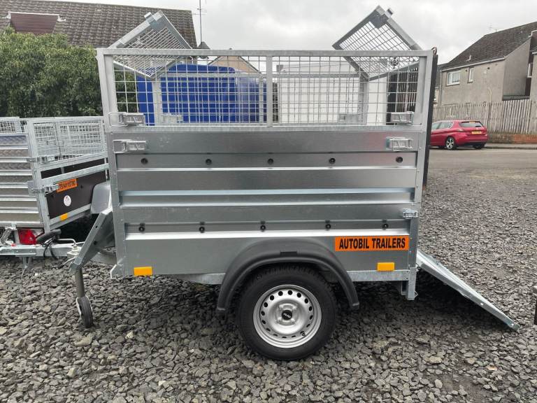 BRAND NEW 5ft X 4ft SINGLE AXLE DOUBLE BOARDSIDE TRAILER WITH 40CM MESH