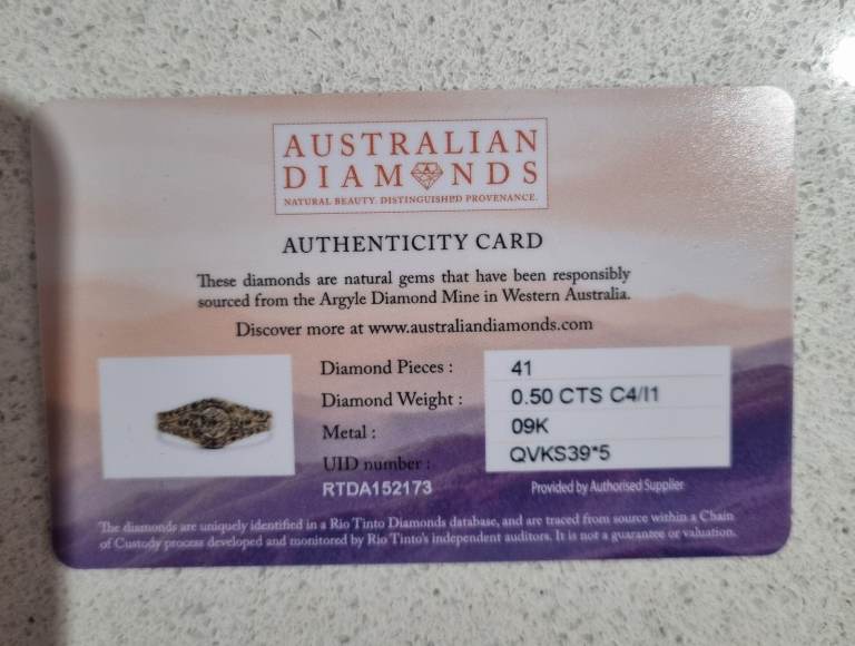 Gold 9ct Diamond cluster ring.  0.50ct. 