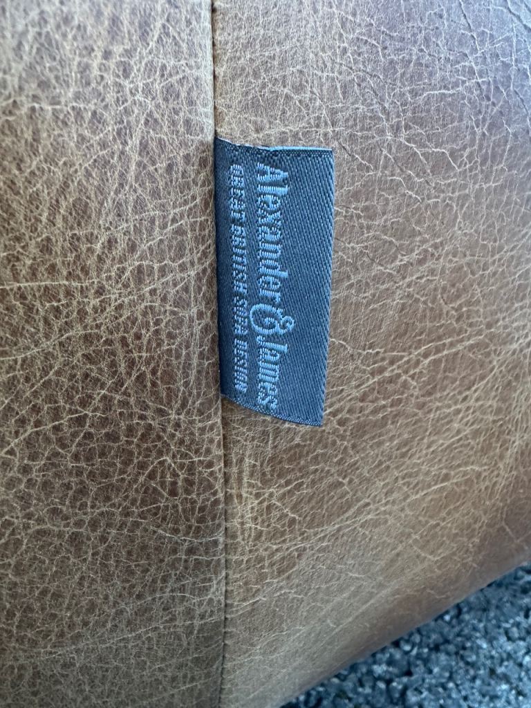 Alexander & James Buffalo Leather Sofa very good quality possible delivery 
