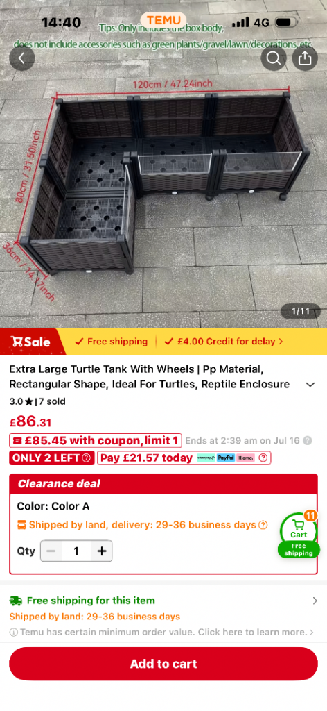 Tortoise wnclosure