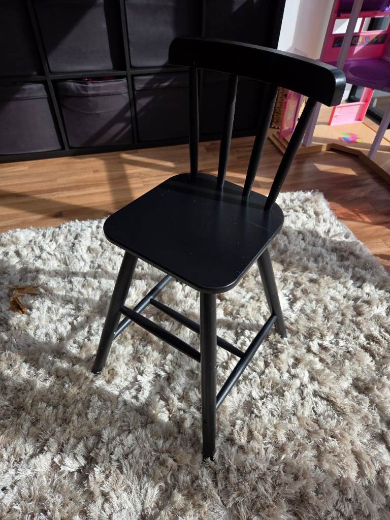 Black Wooden Chair - Good Condition