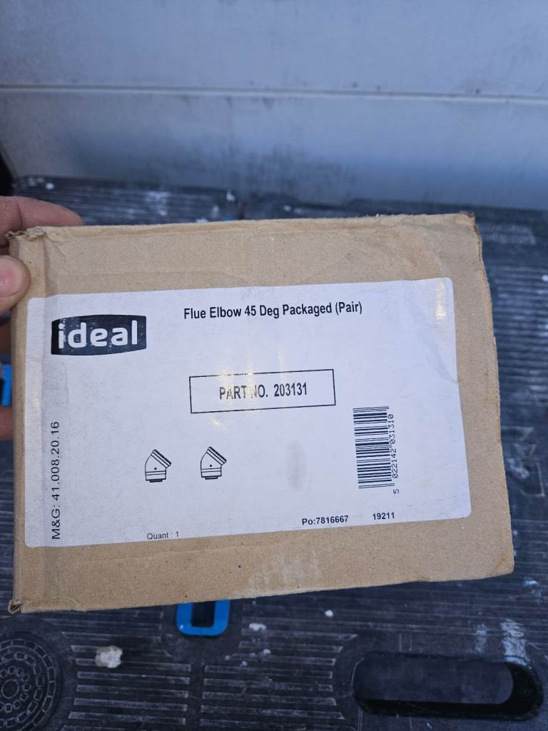 Ideal Flue Elbow 45 deg (pair)