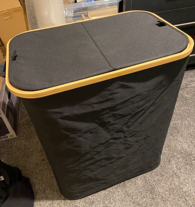 Foldable two compartment laundry basket from Lidl.