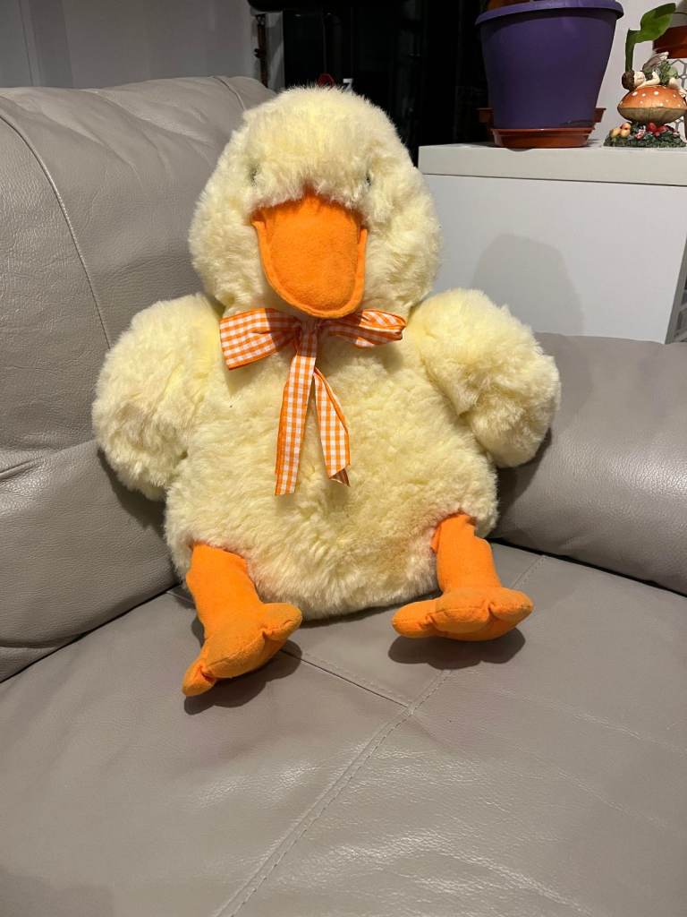 Large cuddly yellow duck