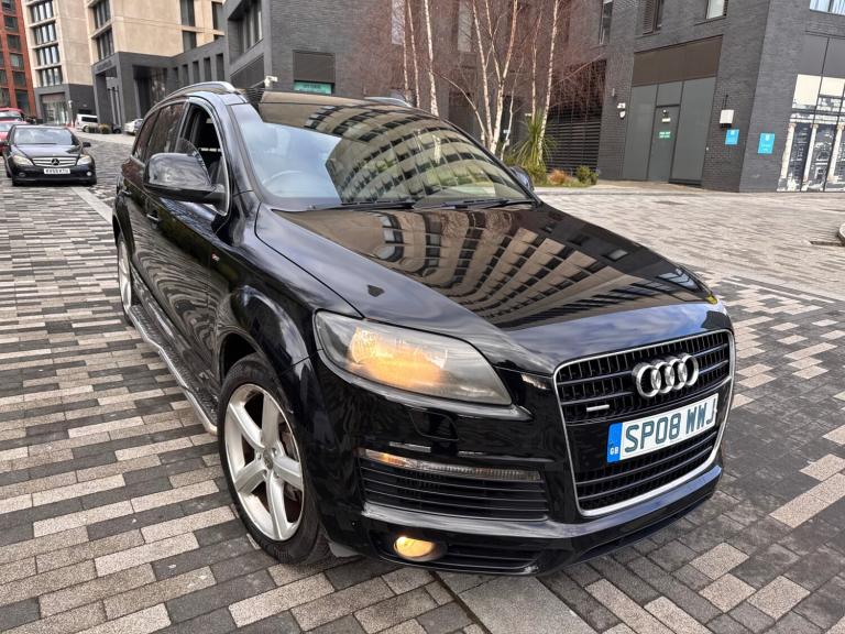 2008 AUDI Q7 3.0 TDI QUATTRO S LINE  TIPTRONIC AUTO DIESEL  7 SEATER 5dr BLACK 