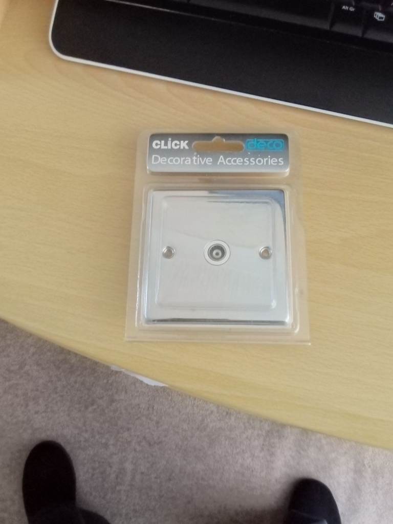 New 1 Gang Isolated Coaxial Socket Click Decorative