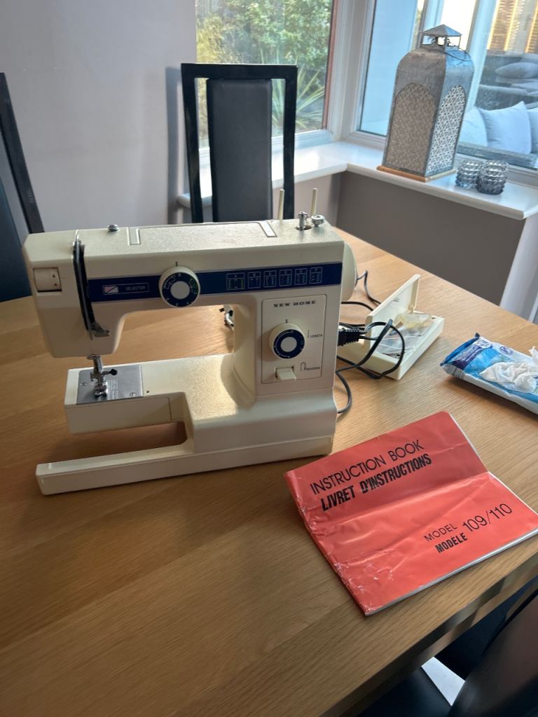 Janice / New Home 109/110 Electrical Sewing Machine — With Box & Manual