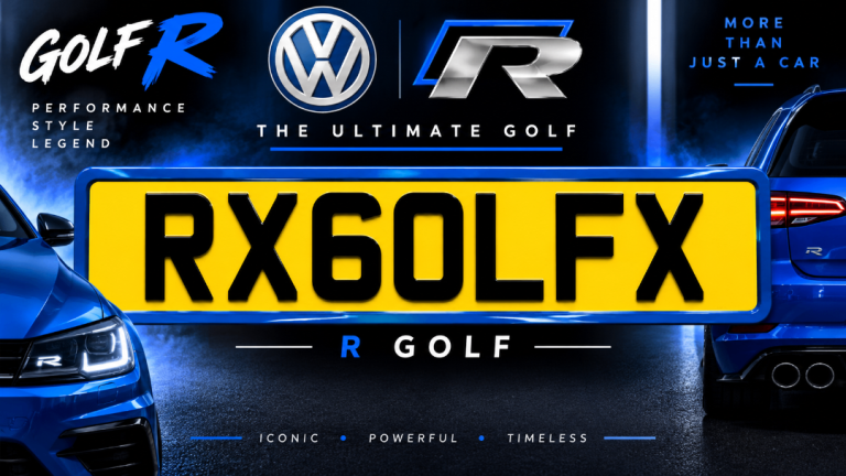 VW Golf R Number plate 