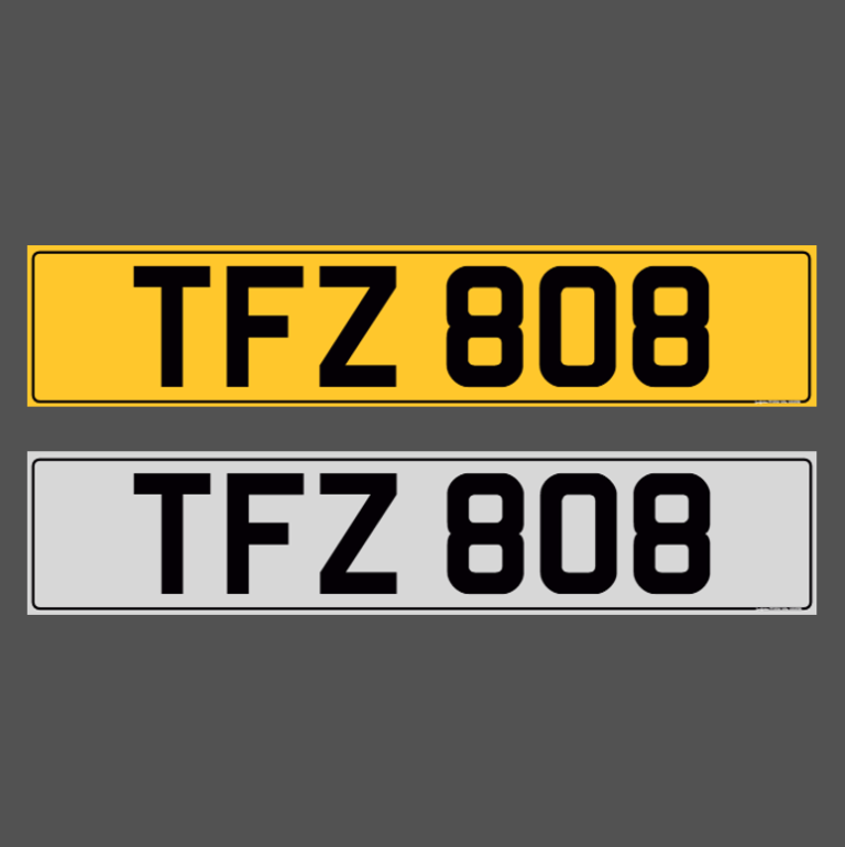 TFZ 808 - Dateless Cherished Registration Number Plate