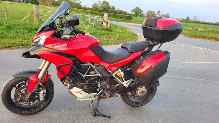 2014 14 DUCATI MULTISTRADA 1200 S HIGH SPEC TOURER LUGGAGE ADVENTURE RED HISTORY