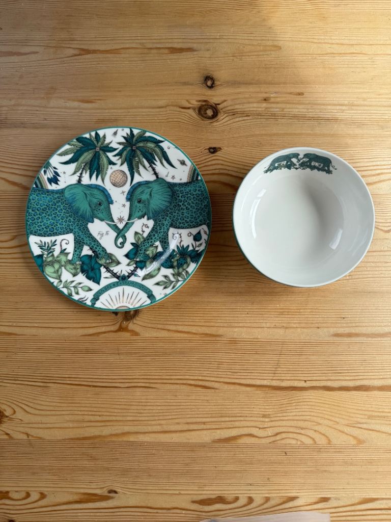 Emma J Shipley Fine Bone China Plate and Bowl Set