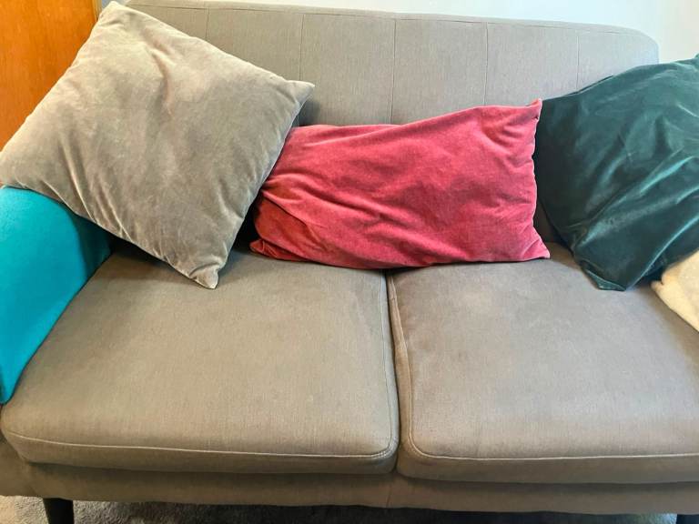 Comfortable Grey Fabric Sofa – Good Condition