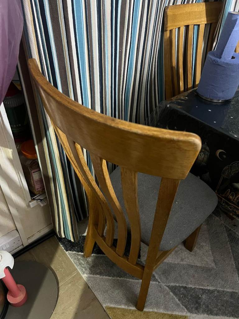 Set of 2 Solid Wood Dining Chairs £10 each