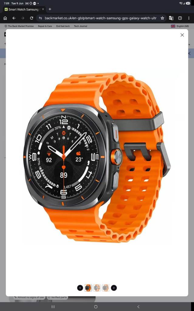 Smart Watch Samsung GPS Galaxy Watch Ultra 2025 - Grey