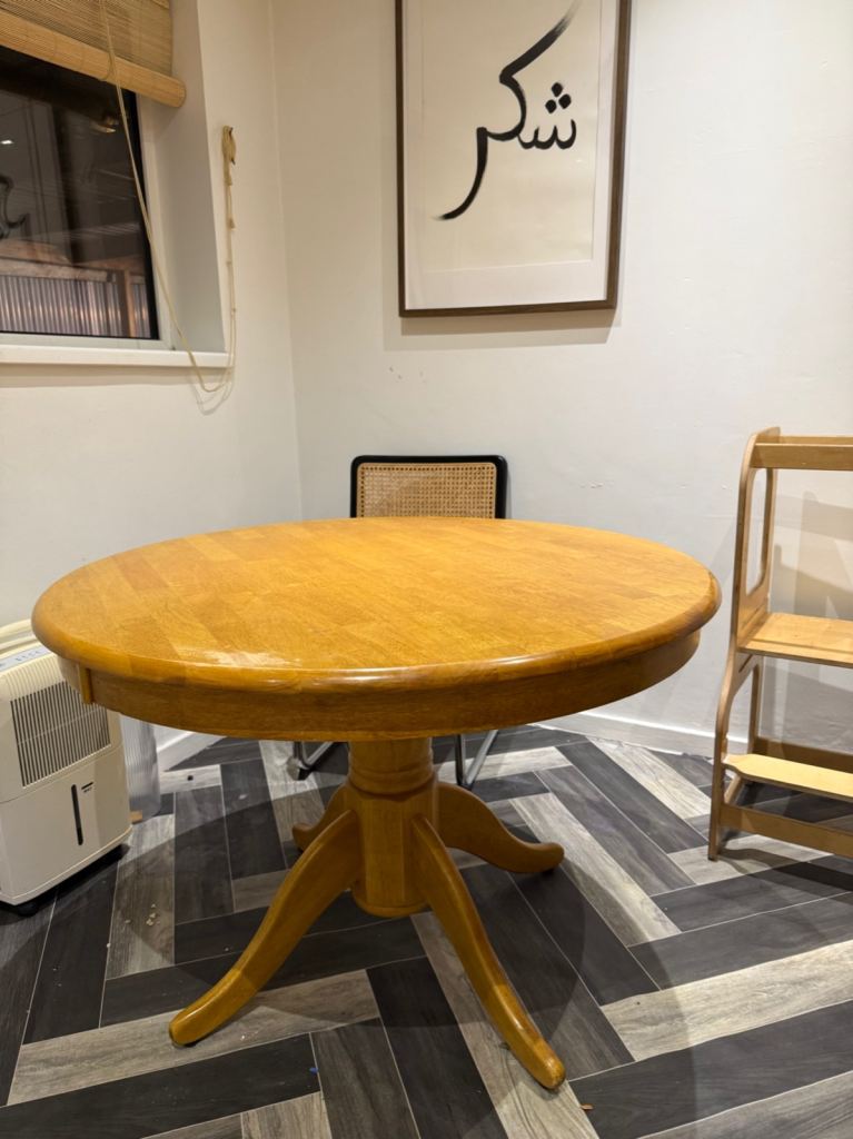 Solid wood dining table