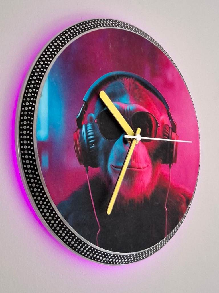 MONKEY DJ CUSTOM ONE OF A KIND WALL CLOCK