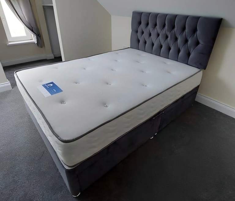 🏠 Complete Orthopedic Set🌈🌈70% Off🌈 Double /King Divan Bed w White Orthopedic Mattress 🚛💨 ]]]