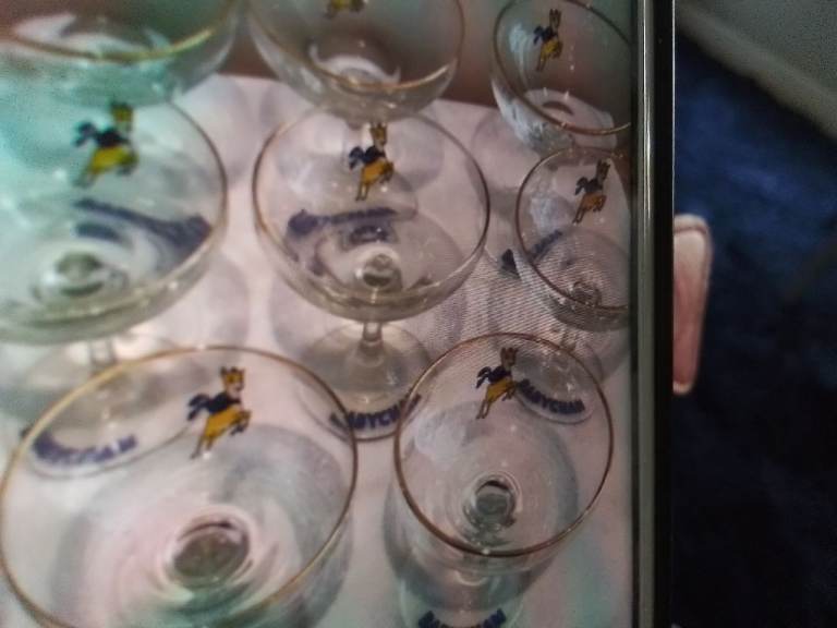 12 Vintage Babysham glasses