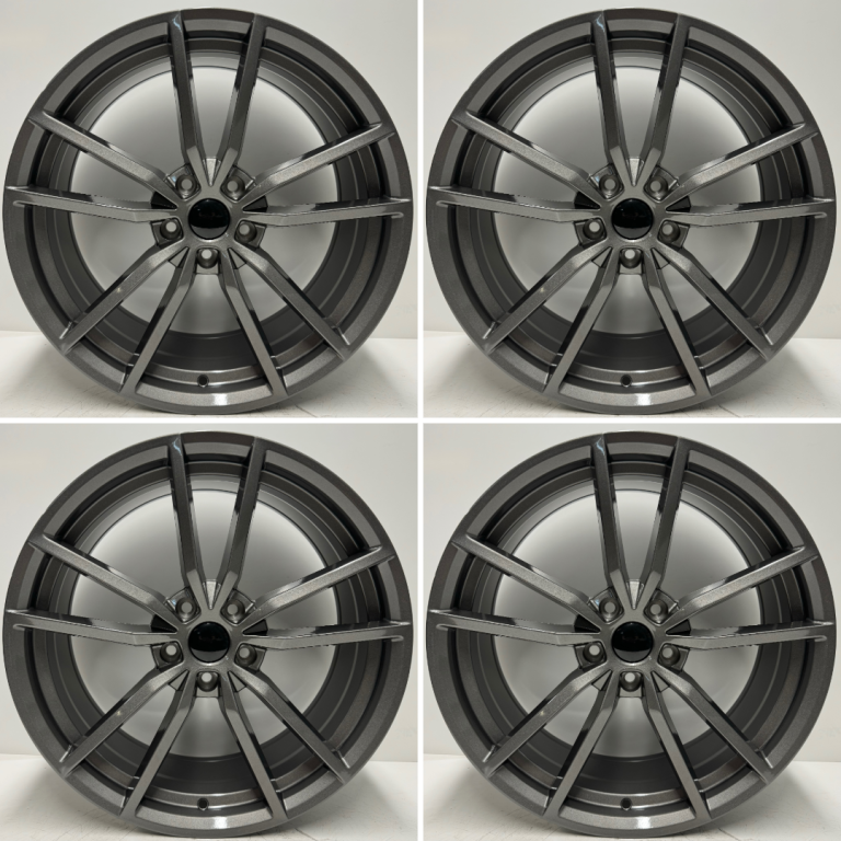 VW Golf Pretoria 19” Style Alloy Wheel Set Gunmetal Grey Caddy A3 Leon MK7 MK7.5