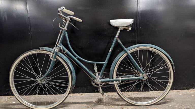 Vintage bike for restoration or as an ornament, ghost bike