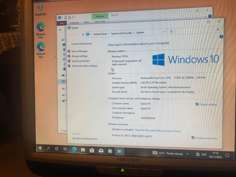 Desktop PC + Monitor