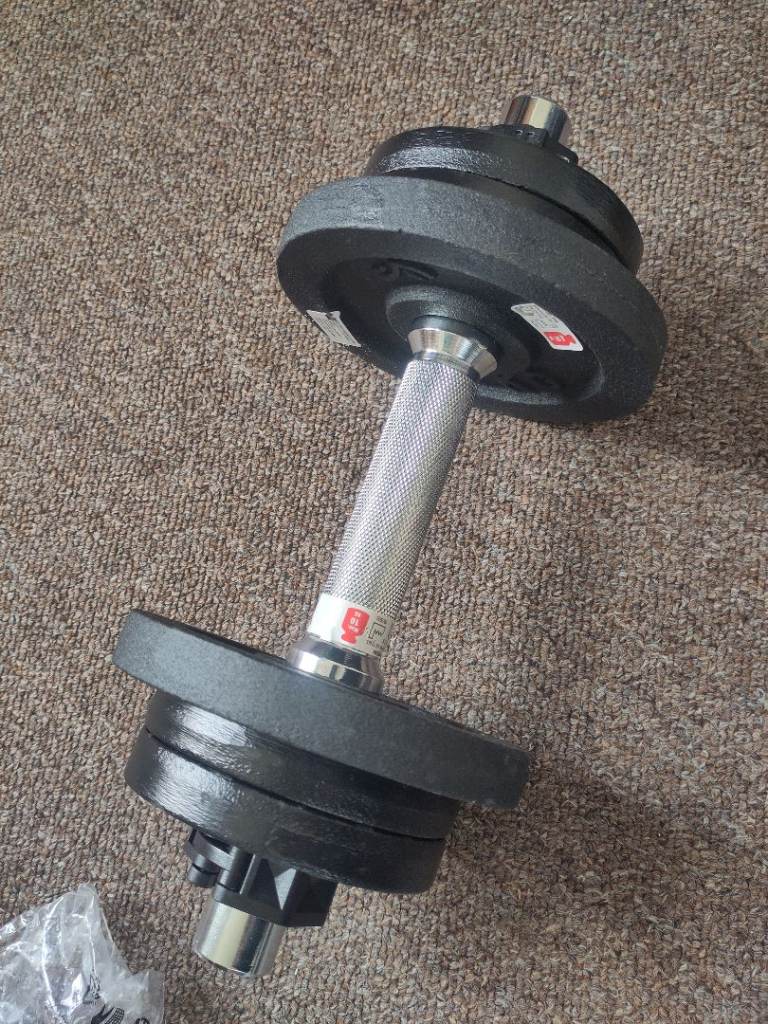 Adjustable iron gym dumbbell, assembled for 10kg - single