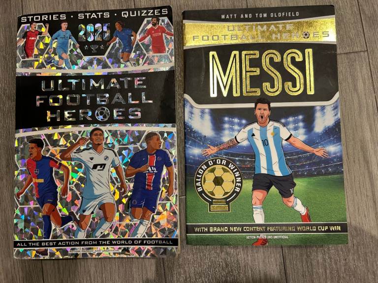 Messi and Ulrimate Football Heroes books
