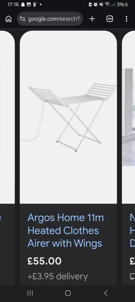 new electric heated airer clothes drying rack £30 delivered