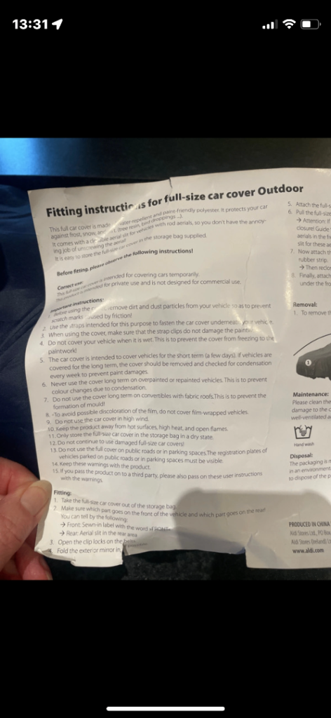 Car Cover Brand new never used.