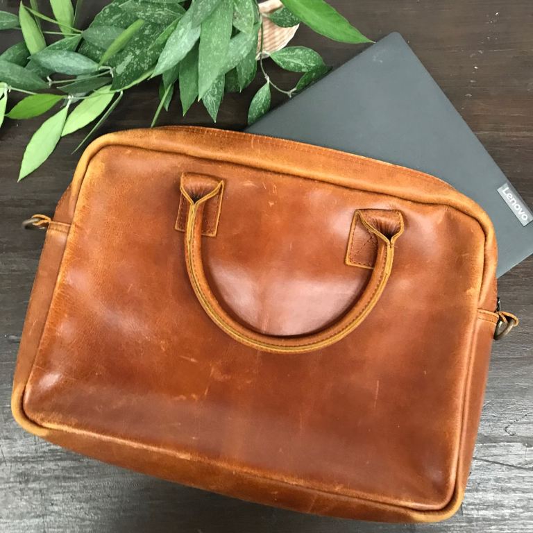Vintage leather satchel