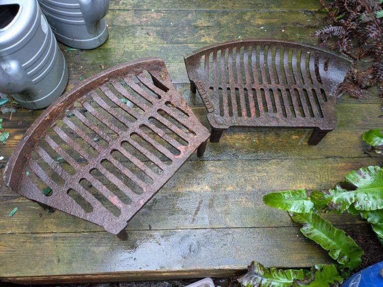 Vintage Cast Iron Fireplace Grates
