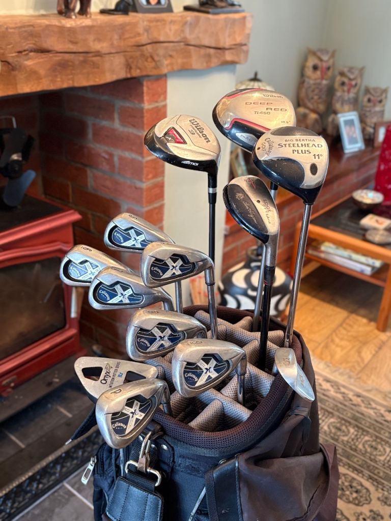 Complete Golf Club Set + Nike Bag – Callaway X Series Irons, Big Bertha, Wilson Drivers & Woods