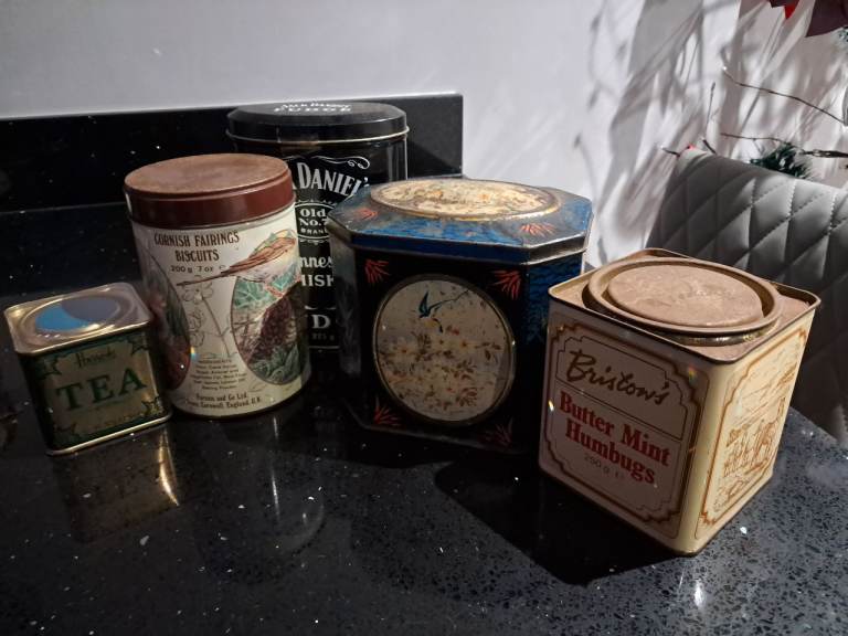 Old tins reduced for quick sale