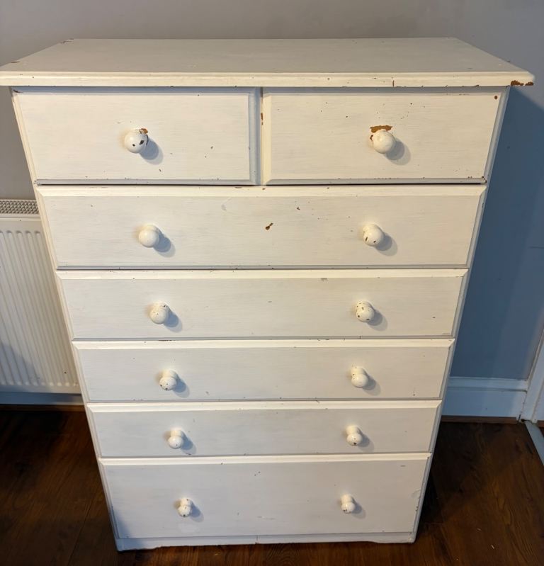 Pine Chest of 6 Drawers – see description 
