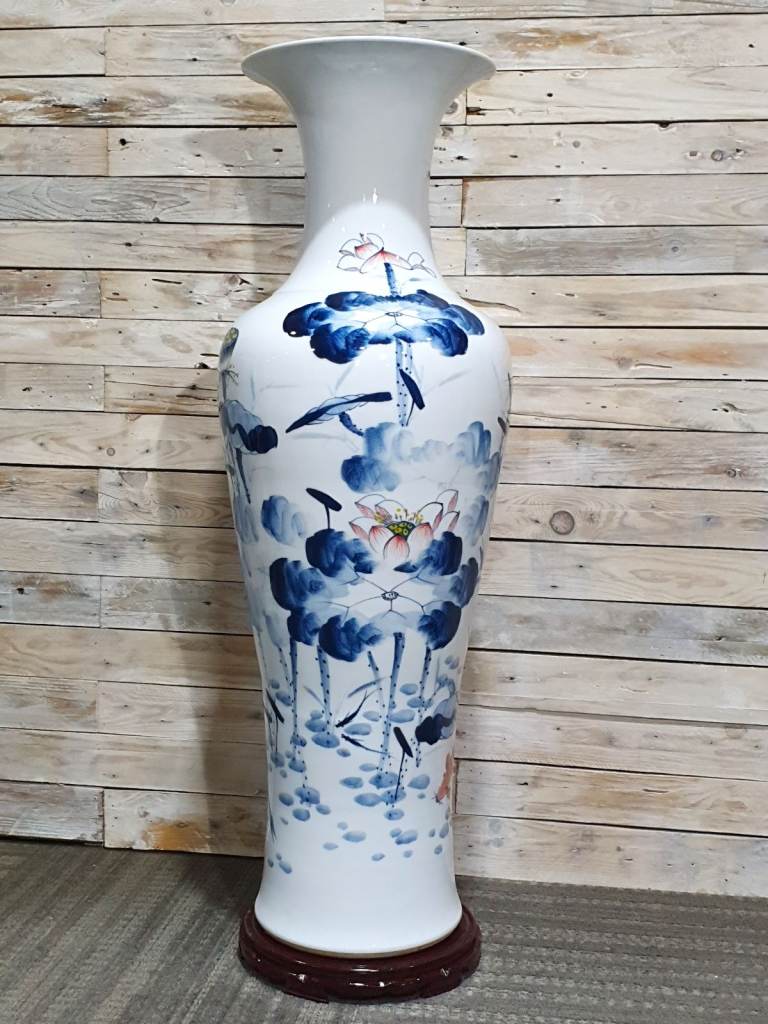 Huge Original Chinese Ceramic Floor Standing Vase - New