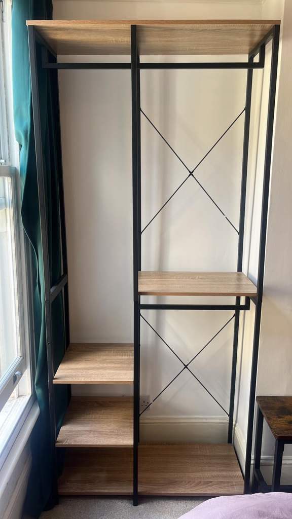 Modern Clothes Rack Wardrobe Unit with Shelves