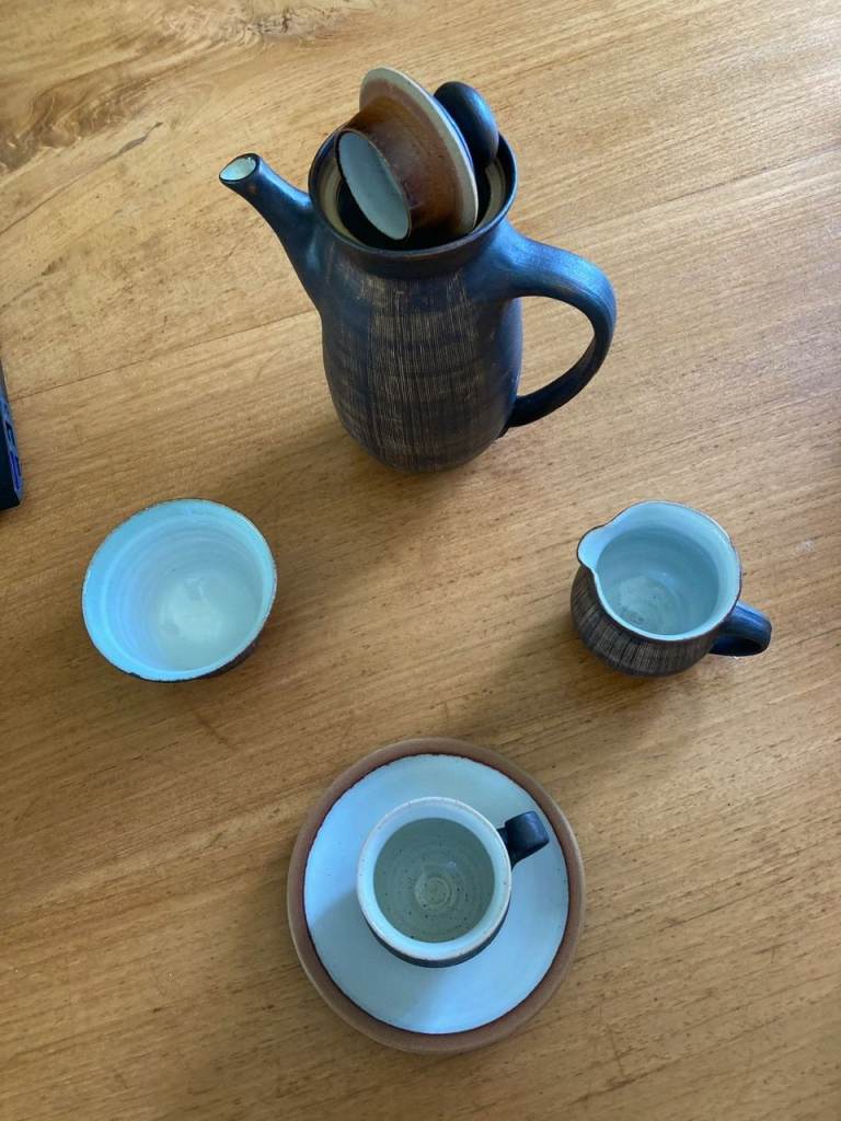 Ray Marshall Sgraffito Coffee Set - 1963 - Studio Pottery 