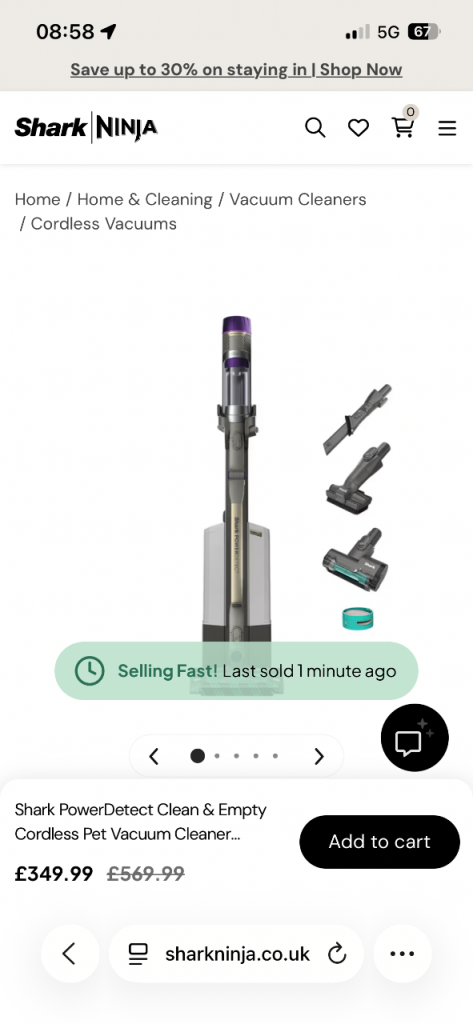 Brand new shark cordless Hoover 