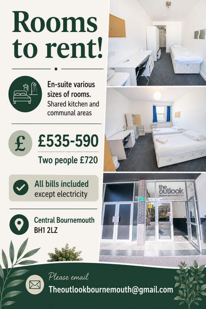 ROOMS IN CENTRAL BOURNEMOUTH